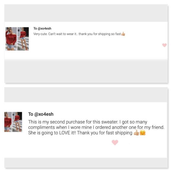 Red Off Shoulder Fold Over Sweater - Picture 8 of 8